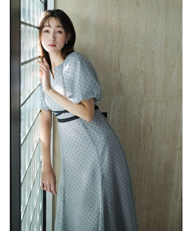 【藤井サチコラボ】バルーン袖ワンピース