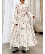 ビッグカラーフリルスリーブトレンチコート