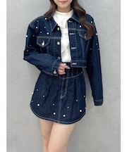 パールデニムショートジャケット