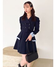 ビッグカラートレンチミニワンピース