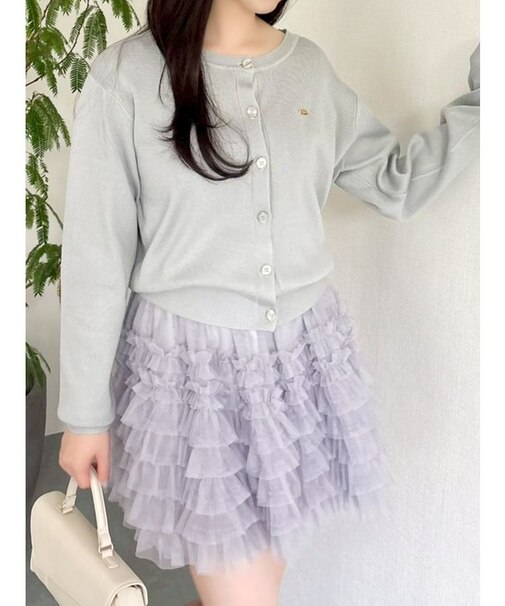 プレートシンプルカーディガン