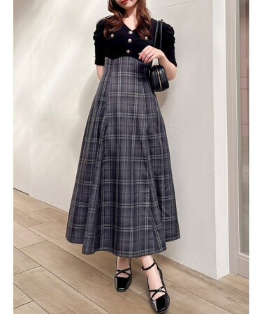 フロントボタンコルセットワンピース