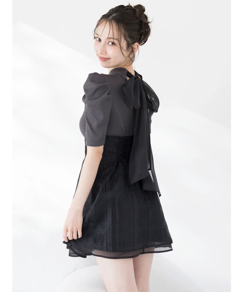 dazzlin シアーレイヤードミニコルセットワンピース　新品 シアーレイヤードミニコルセットワンピース｜ダズリンの通販｜&mall