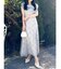 クロスフリルマーメイドドレス