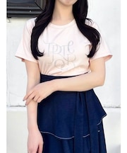 【UV】ラインストーングラフィックロゴTシャツ