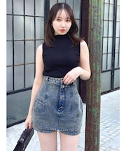 【UV】ノースリリブニットトップス