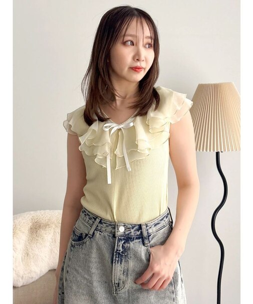 【WEB限定】ティアードカラーコンビトップス