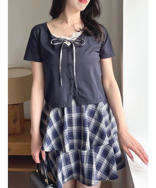 コルセットティアードミニスカート