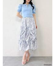 【mofusandコラボ】ドロストマルチウェイプリントスカート