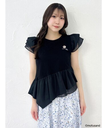 【mofusandコラボ】アシメシアーフリルロゴTシャツ