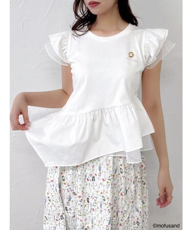 【mofusandコラボ】アシメシアーフリルロゴTシャツ