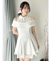 シャツレイヤードカットワンピース