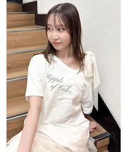 ワンショルフリルリボンビッグTシャツ