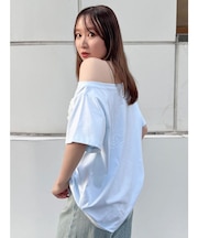 ワンショルフリルリボンビッグTシャツ