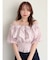 【WEB限定】ラインリボンシャーリングブラウス