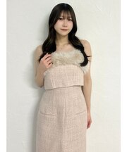 ファーライクレイヤードキャミワンピース
