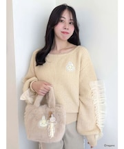 【ちいかわ/dazzlin specialcollection】フリルスリーブニットプルオーバー