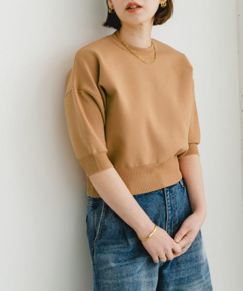 【URBAN　RESEARCH　ROSSO】F by ROSSO　ウォッシャブルミラノリブプルオーバー F by ROSSO ウォッシャブルミラノリブプルオーバー｜アーバン