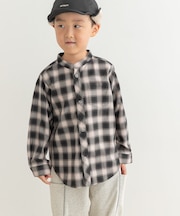 『親子リンク』バンドカラーチェックシャツ(KIDS)