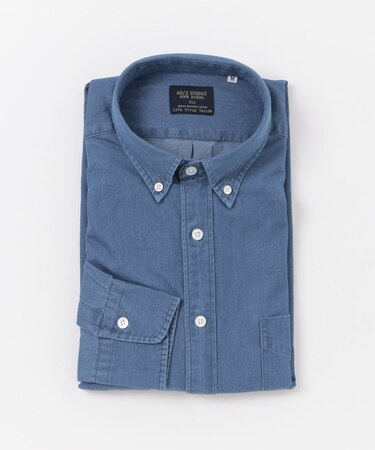 LIFE STYLE TAILOR デニムボタンダウンシャツ