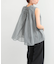 MARILYN MOON　sheer cotton gather blouse