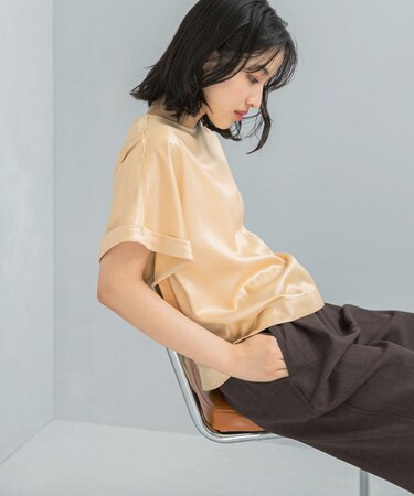 『WEB／一部店舗限定』ウォッシャブルポケットデザインシャツブラウス
