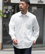 『XLサイズあり』ストレッチワッシャーロングスリーブシャツ