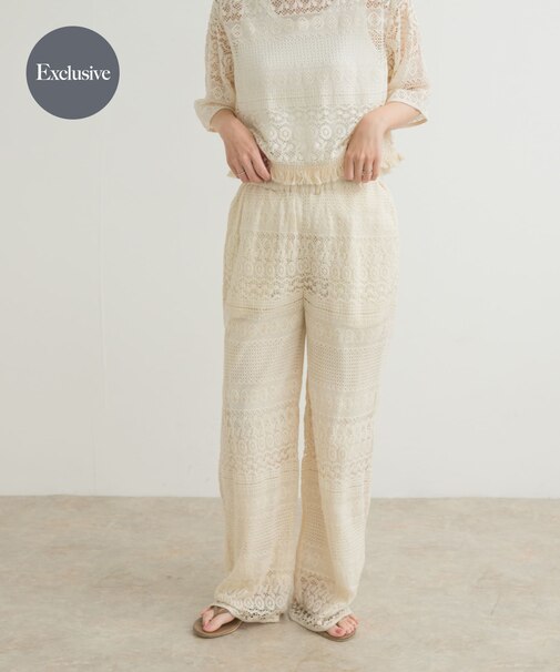 『別注』olu’ment×DOORS かぎ編みレースパンツ
