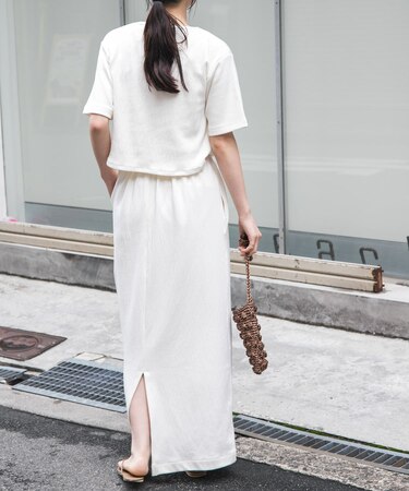 FORK&SPOON　バックレイヤードカットソーワンピース