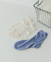 『WEB限定』meri ja kuu 4足セット カラーコットンソックス