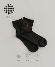『UR TECH』ワイドリブ刺しゅうソックス