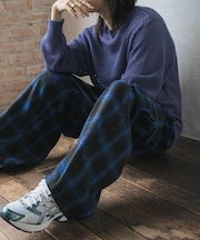 オンブレーチェックカーゴパンツ