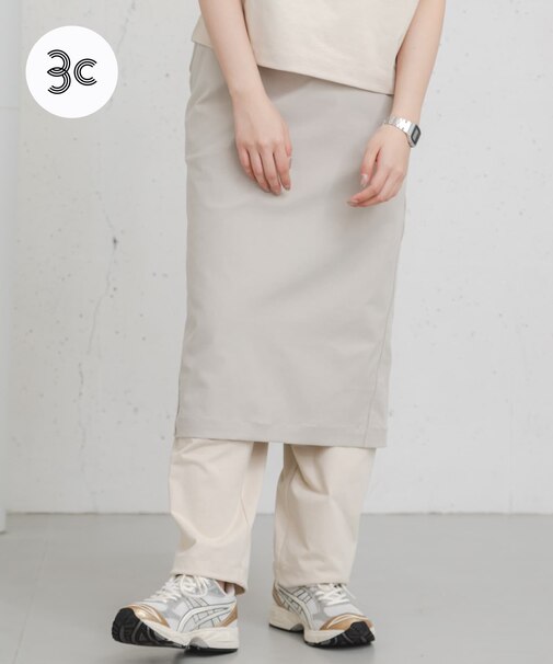 『吸水速乾/UVカット』coolmaxカーブラインストレートスカート