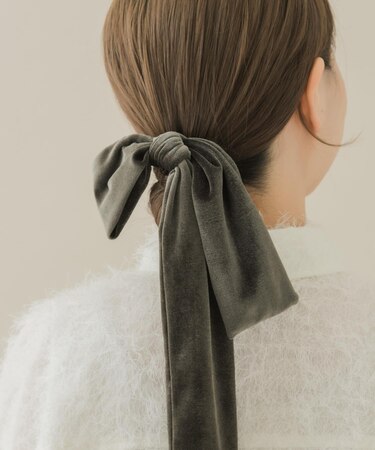 『WEB／一部店舗限定』ベロアビッグリボンヘアカフセット