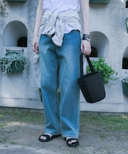 『4サイズ展開』new basic　ストレートフィットデニムパンツ