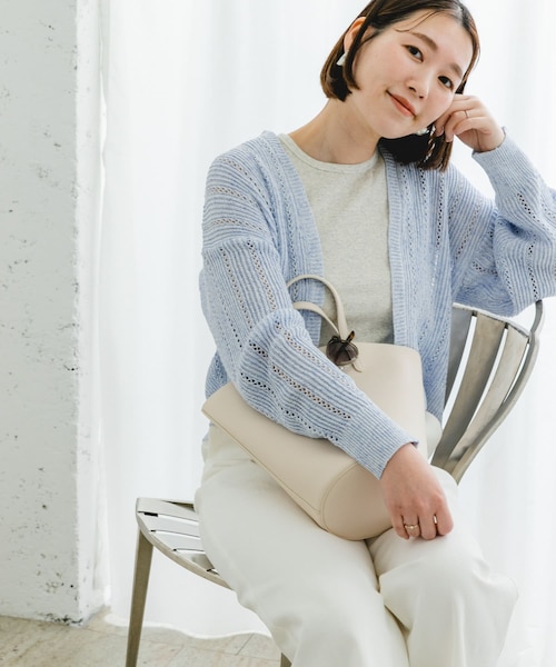 PLEATS PLEASE!　ブルー&パープル フード付きロングカーディガン 楽天市場】【アウトレット】 サマーニットフードロング