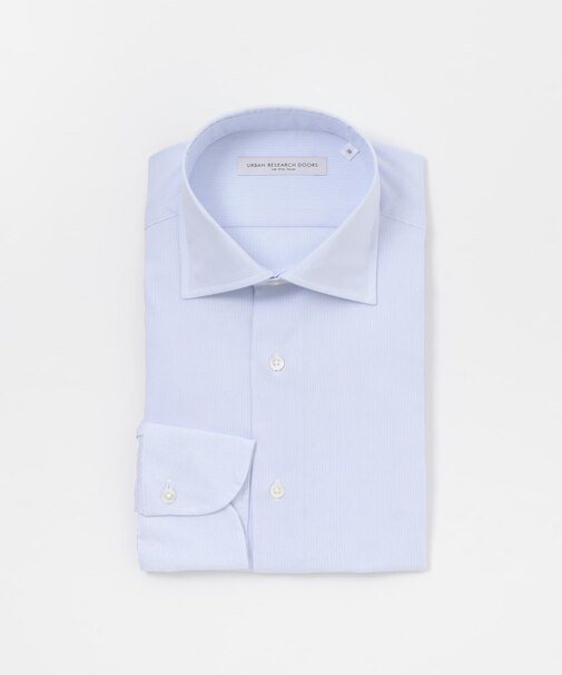 『イージーケア』LIFE STYLE TAILOR　セミワイド細ストライプシャツ