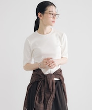 汗ジミ防止ハーフスリーブカットソー