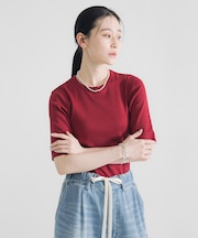 汗ジミ防止ハーフスリーブカットソー
