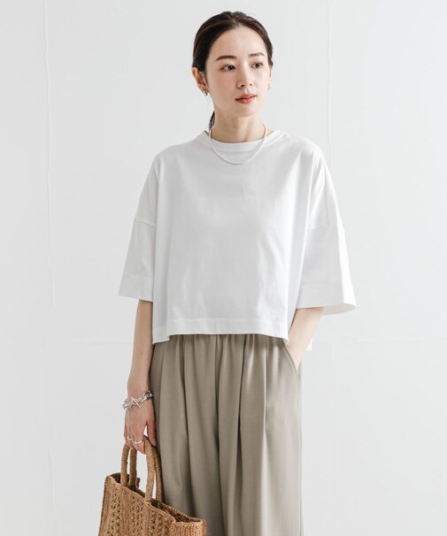 ハーフスリーブワイドカットソー