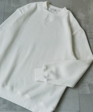 『XLサイズ／WEB限定』『UR TECH』裏起毛ワッフルロングスリーブTシャツ