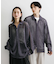 『ユニセックス』メッシュ衿付きカーディガン