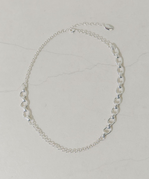 チェーンコンビネーションボリュームネックレス