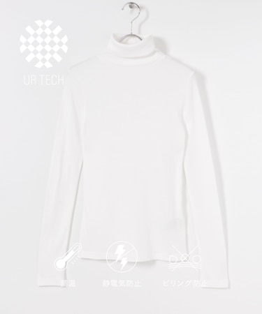 『UR TECH』タートルネックロングTシャツ