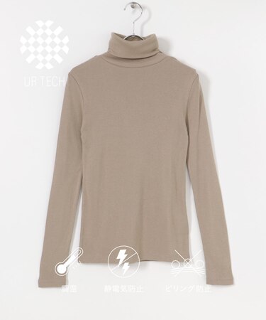 『UR TECH』タートルネックロングTシャツ