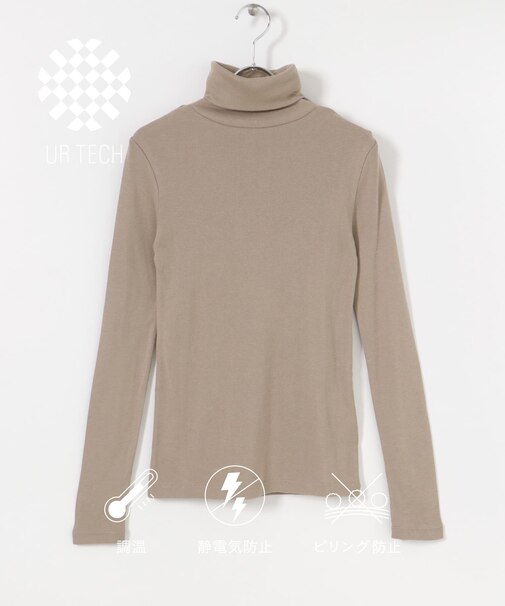 『UR TECH』タートルネックロングTシャツ