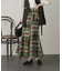 シアーチェックフレアマーメイドスカート