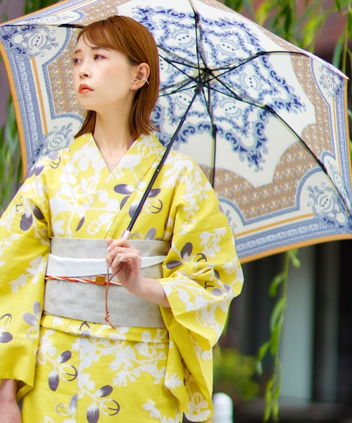 浴衣　綿絽　身丈168　裄68　桔梗　萩　芝草　着物　042b p 綿絽ゆかた ロマン萩｜アーバンリサーチの通販｜&mall（アンドモール