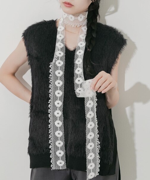 マルチレースセットネックレスB