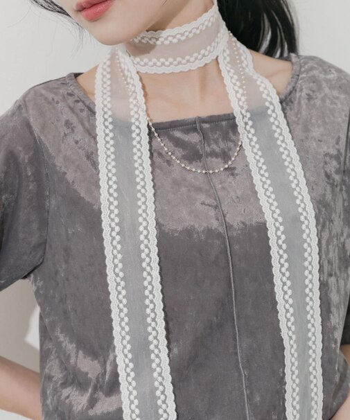 マルチレースセットネックレスA